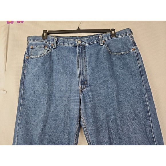Levis 550 Relaxed Fit Medium Wash Denim Blue Jeans Mens Size 46X32 BIG & TALL - Picture 5 of 13